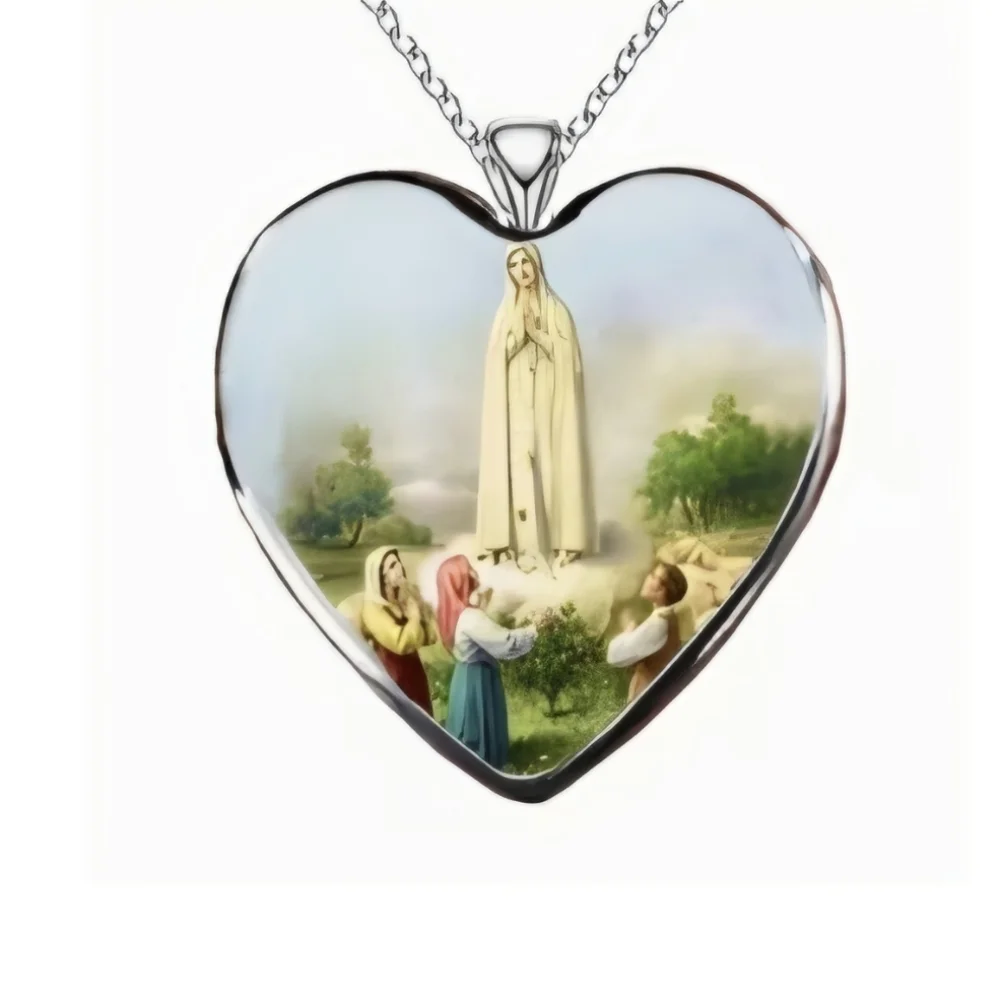 NEW Virgin Mary Heart Necklace